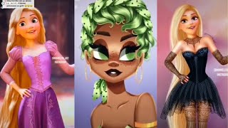 Disney Princesses Glowup Tiktok Cartoon Art [Tiktok Ironic Art Memes] Part 1