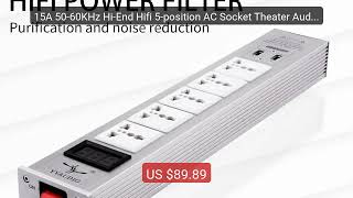 15A 50-60KHz Hi-End Hifi 5-position AC Socket Theater Audio A... — Amazing Value 2026 | Must Have!