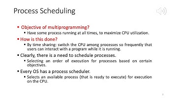 CS 303: Operating Systems, chapter 3, lecture 4 - an intro to process scheduling.