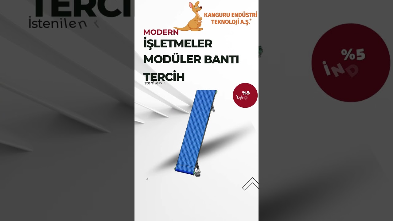 Öz qəlibimizlə yerli istehsal modulyar lentli konveyer ➡️⚙️ Kanguru Endüstri #Shorts #modulyarlent