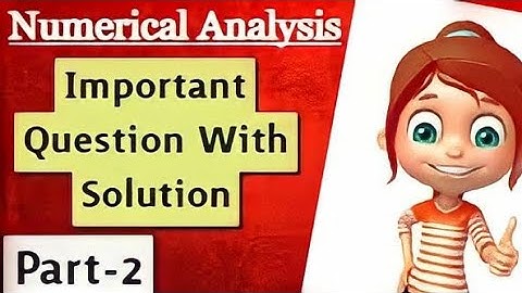 Numerical Analysis Important Question With Solution |B.Sc 3rd Year Math | #sharde_mathematics