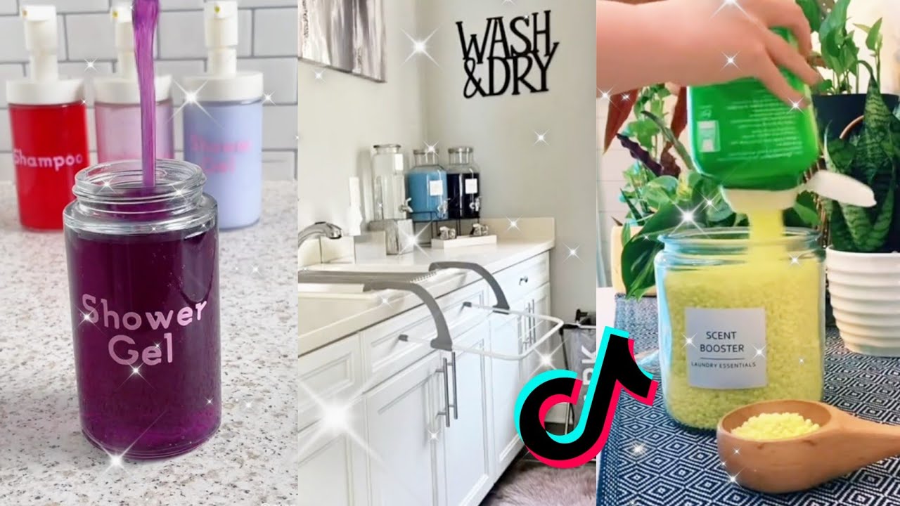 satisfying laundry & bathroom refill and restock tiktok compilation 🍒🍇
