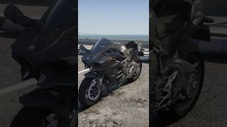 Driving Kawasaki Ninja H2 in GTA 5 Top speed Test #shorts