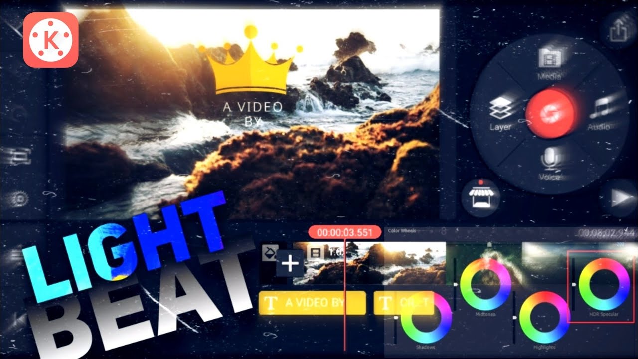 How to make LIGHT BEAT EFFECT in KineMaster 👌🔥 YouTube
