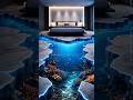 Cracked Ocean Epoxy Flooring 😱 Luxury 3D Illusion #epoxy #shorts
