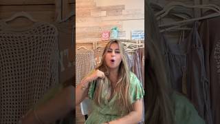 Routines Woman no bra natural beautiful the owner noutique with sexy breasts big nipples
