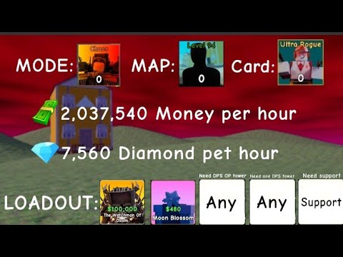 Best chaos grind 2037540+ tix/7560+ diamond in Slop tower defense 