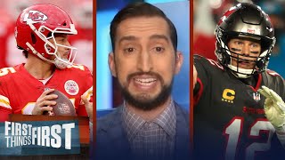 Brady hasn't played w\/ Bucs in SB, Mahomes is the experienced QB — Nick | NFL | FIRST THINGS FIRST
