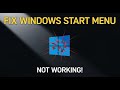 Fix Windows 11 Start Menu Not Working Start Button Not Working