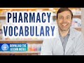 ADVANCED PHARMACY VOCABULARY 💊  | Words & phrases you should know