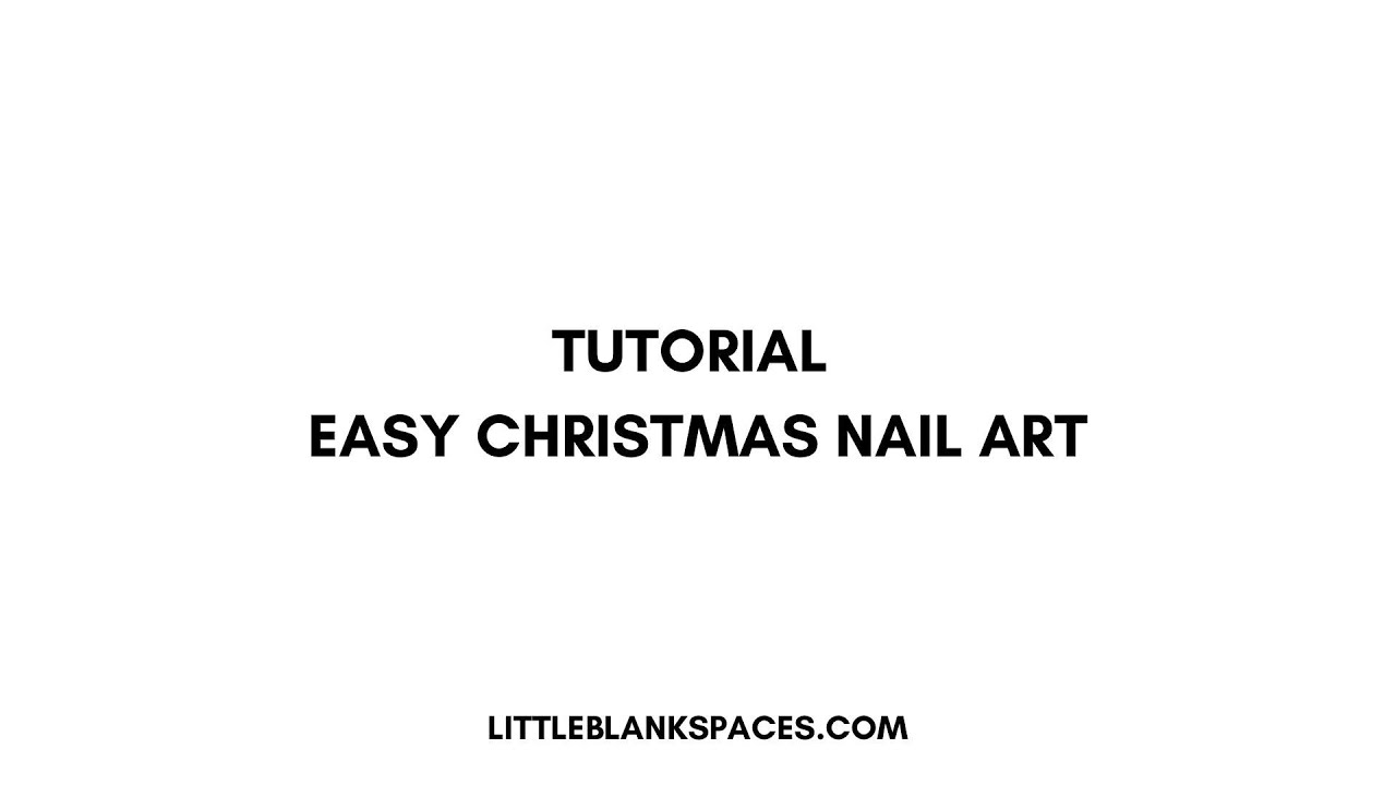 Minimalist Christmas Nail Art Tutorial - wide 5