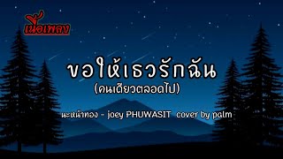 นะหน้าทอง - joey PHUWASIT  cover by palm [เนื้อเพลง]