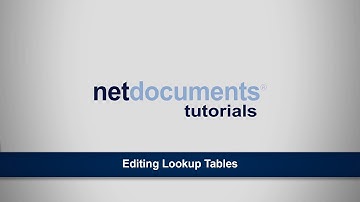Editing Lookup Tables - Simple