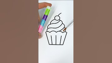 Cupcake 🧁 🍭✨ #glitter #glitterart #colorfulcreativekids #cupcake #dessert #color