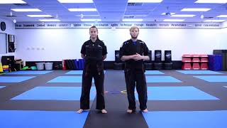 SKILLZ Social Distance Drill - Basic Balance: Dizzy Hops. Martial Arts drill for 5 and 6-year olds.