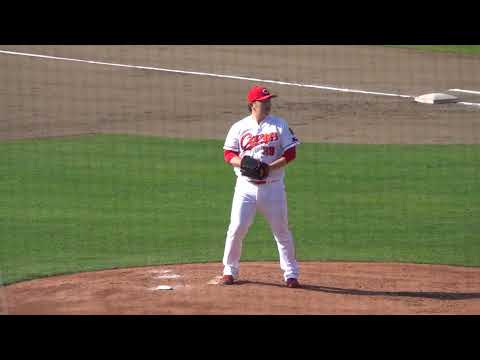 【プロ野球12球団合同トライアウト】菊池保則投手の投球