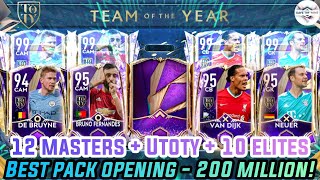 BEST PACK OPENING IN FM21 | 12 MASTERS PACKED + UTOTY + 10 ELITES | 200 MILLION CLAIMED | FM TOTY 21