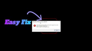 How To Fix Red Dead Redemption 2 Out Of Virtual Memory Error || Easy Fix
