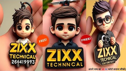 How To Create 3D Images For Key Chai Using Bing Ai? Viral Photo Editing Boy For Key Chain | #3d #ai