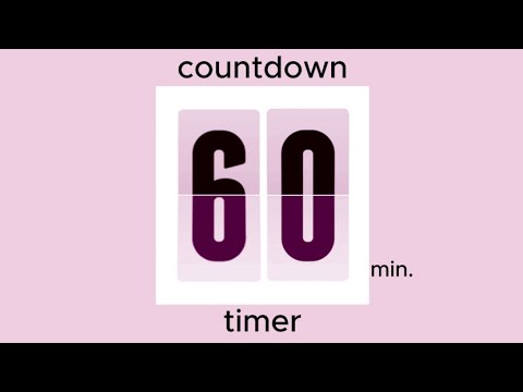 60 min countdown timer / rose design • flip timer • no music • only ...