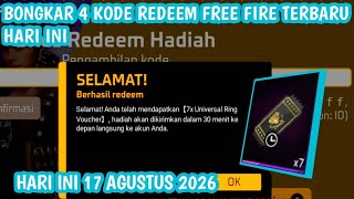 KODE REDEEM FREE FIRE TERBARU HARI INI 17 AGUSTUS 2026