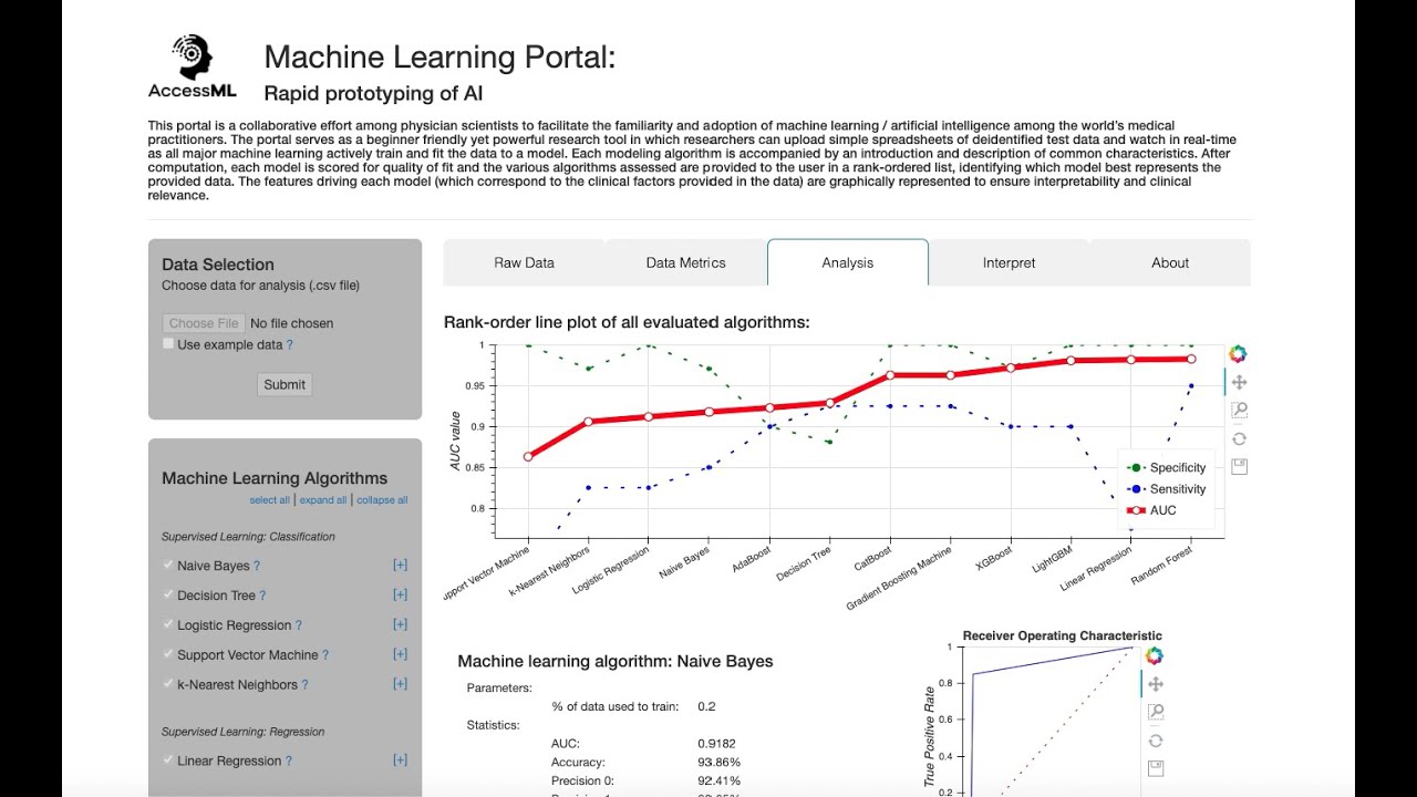 Software: Access-ML, an on-line machine learning web portal - YouTube