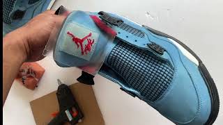 Travis Scott 4s redye repaint tongue hack Watch full in profile