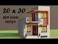       600 sqft 3 bedroom house plan20x30 house elevation