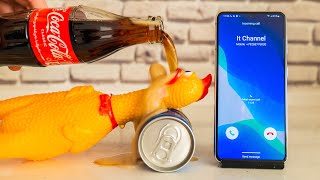 Mr.Chicken vs Coca Cola, Mentos & Samsung Galaxy S21 incoming call screenshot 4