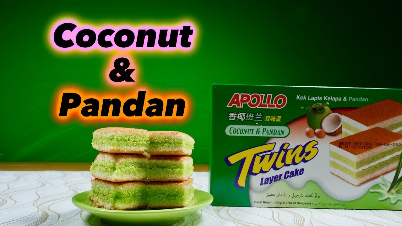 Apollo Twins Layer Cake Review | Coconut & Pandan Snack