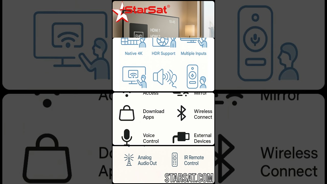 Introducing the 2025 StarSat TV Lineup — From 22” to 85”!