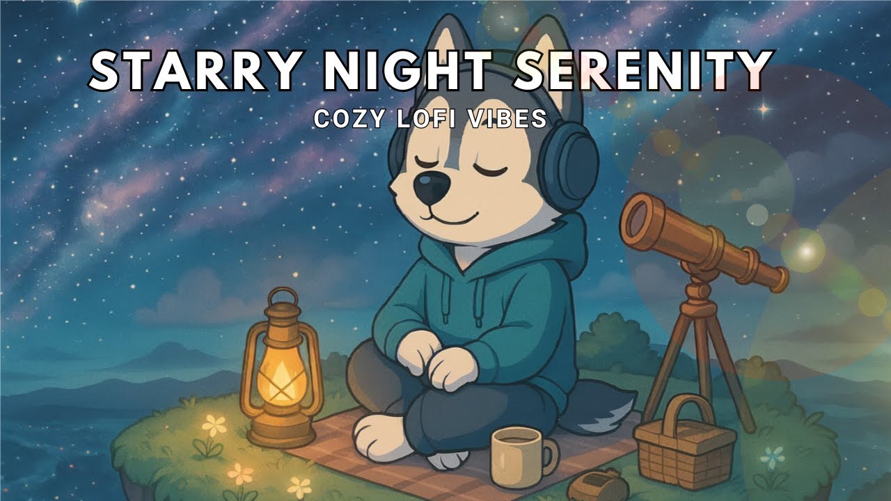🌌 Denlight Lofi | Starry Night Serenity - Lofi Beats for Relaxing & Studying