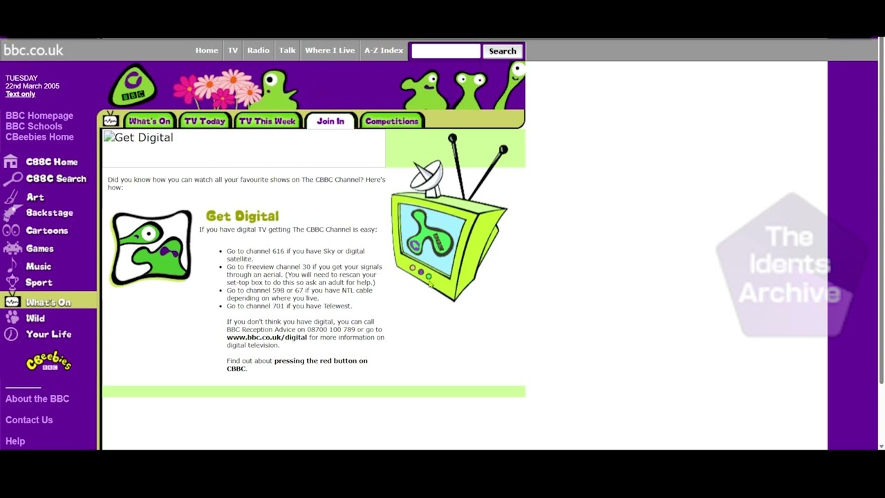 Exploring the CBBC Website 2005 – Nostalgic Old Websites & Childhood Memories