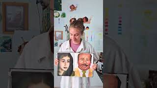 Two portrait paintings in the sketchbook 😊
