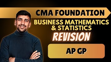 Arithmetic progression and geometric progression Revision | CMA Foundation maths and statistics