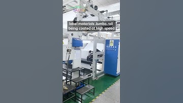 label materials Jumbo roll being coated at high speed #label #quality #material #factory #workshop