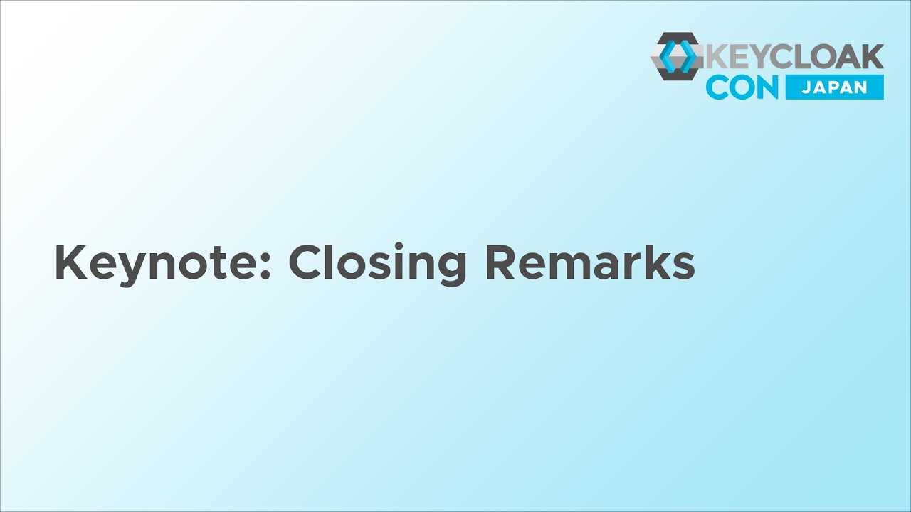 Thumbnail for Keynote: Closing Remarks - Yoshiyuki Tabata