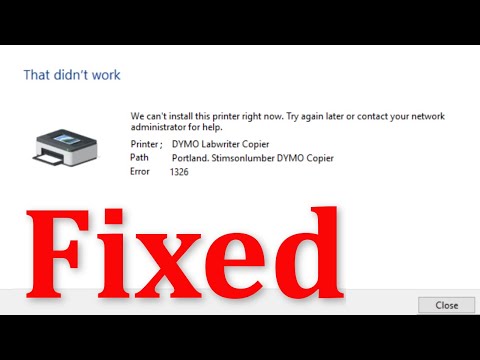 How To Fix We Can't Install This Printer Right Now Try Again Later - Error Code - 1326