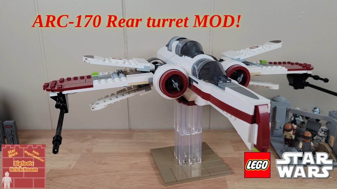 Lego Star Wars ARC-170 rear turret MOD (2025) - YouTube