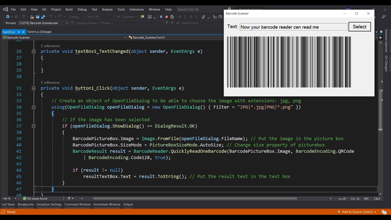 Barcode Scanner using C windows application YouTube