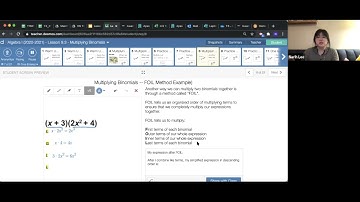 Lesson 9.3 - Multiplying Binomials