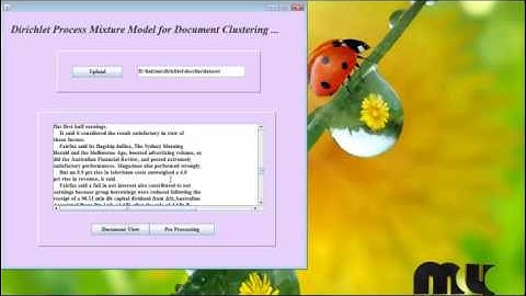 Final Year Projects | Dirichlet Process Mixture Model for Document Clustering
