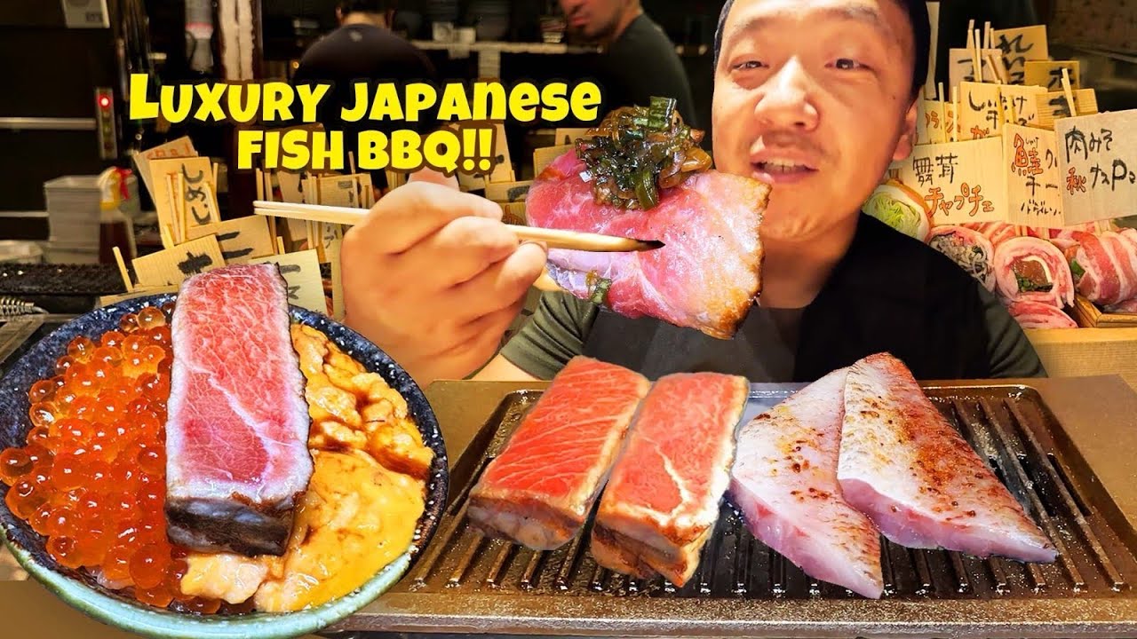 15 Course Luxury FISH BBQ & the GREATEST Steak & FRIED RICE in Tokyo Japan