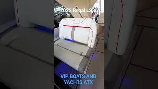 2022 Regal LS36 Interior cockpit inspection at Crosswater Yacht Club on Lake Travis
