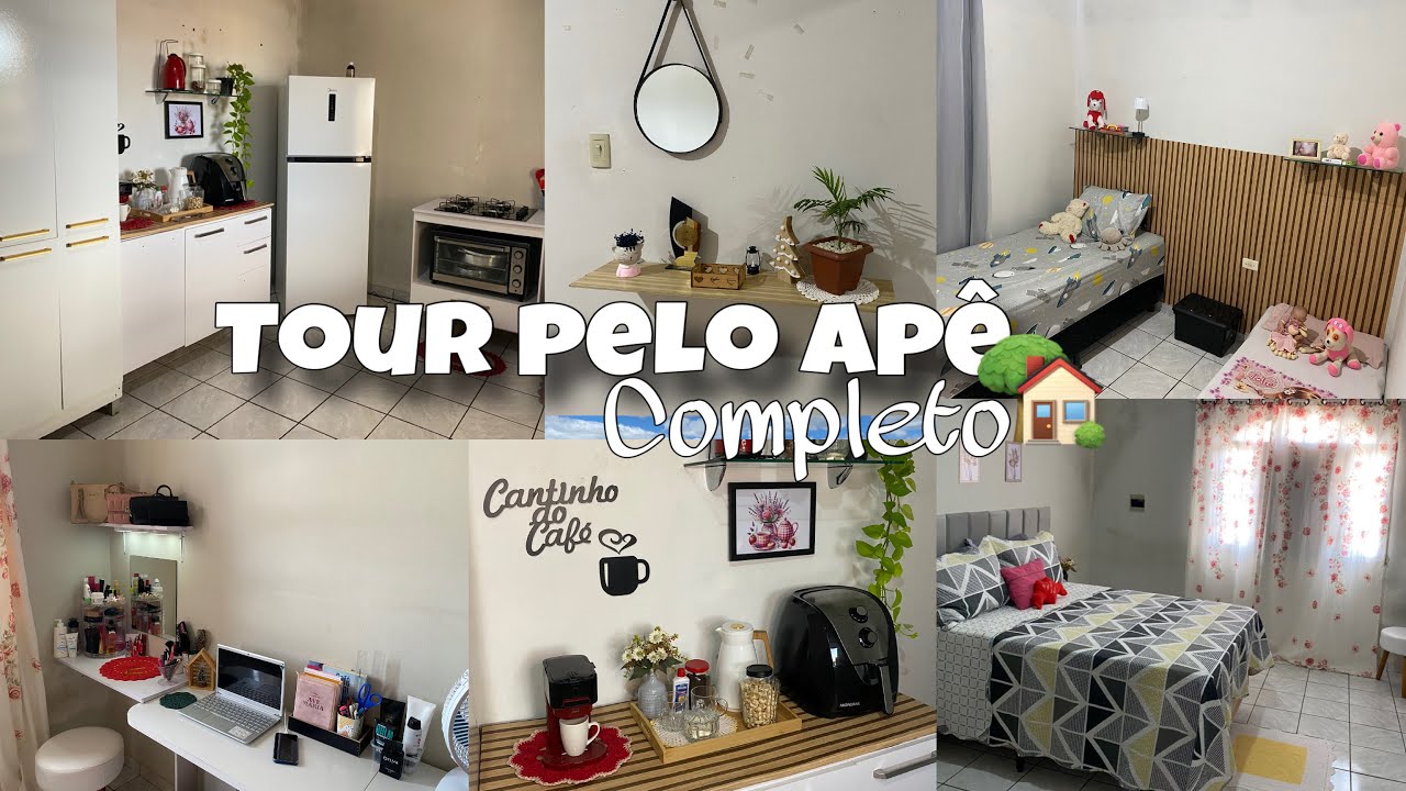 TOUR COMPLETO PELO MEU APARTAMENTO | Simples e aconchegante 