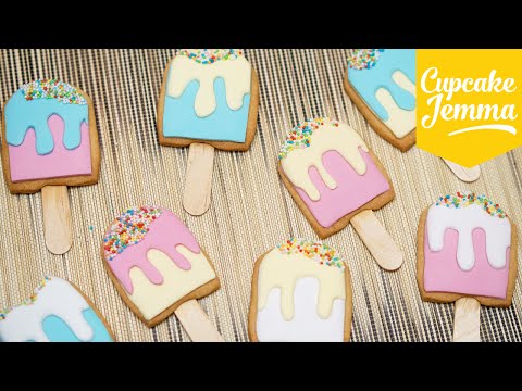 How to Make Cute Ice Pop/Ice Lolly Cookies | Cupcake Jemma