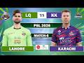 LAHORE QALANDARS Vs KARACHI KINGS PSL 2026 6TH MATCH LIVE LQ Vs KK LIVE MATCH COMMENTARY