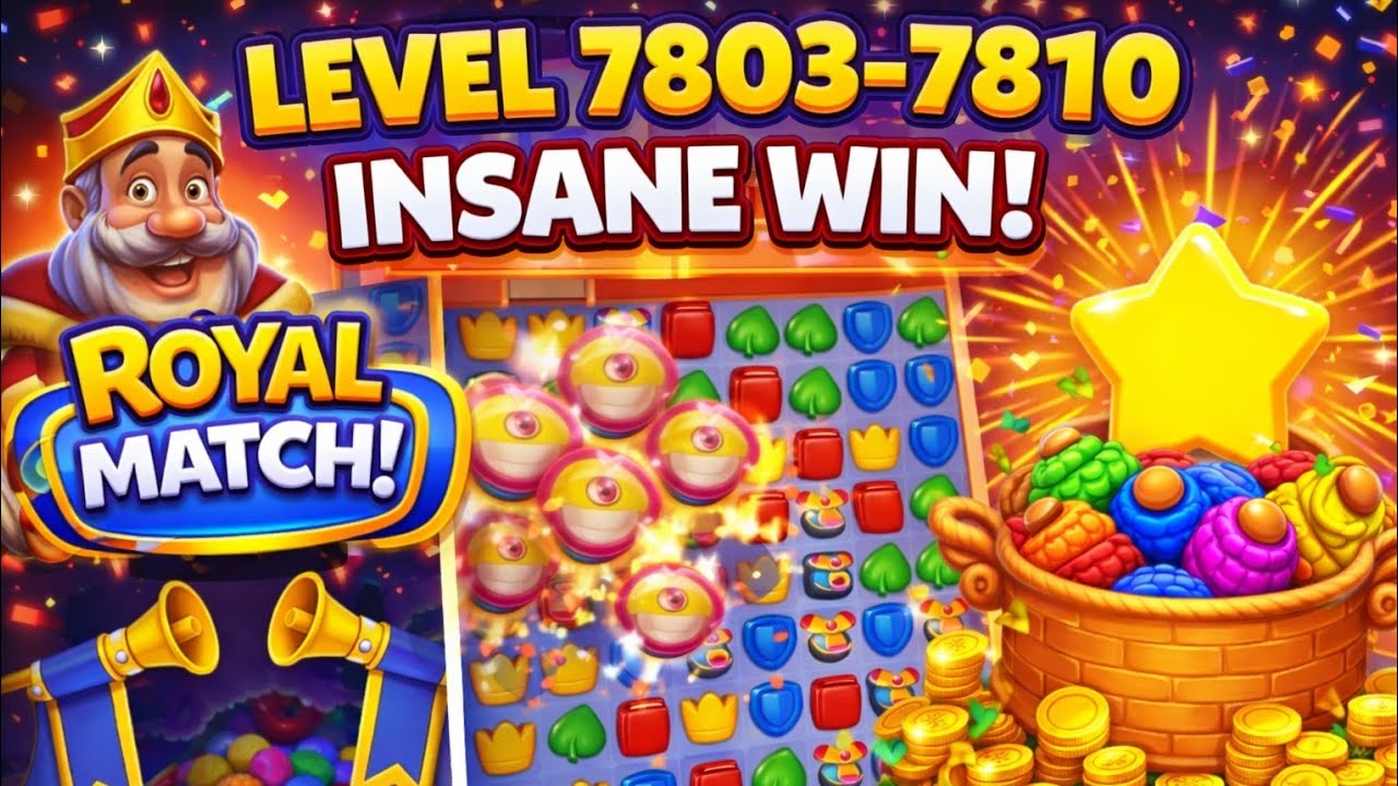 Royal Match Level 7803 & 7810 Gameplay | Crazy Boosters & Big Win 👑🔥