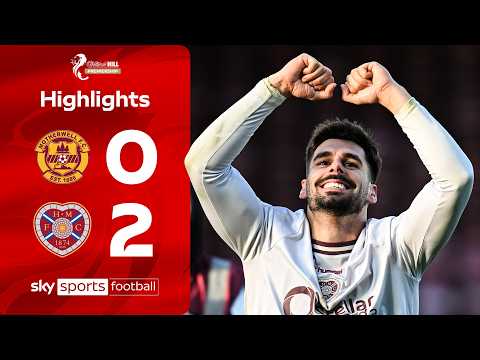 Braga and Miller guide Hearts to victory! | Motherwell 0\u002D2 Hearts | Scottish Premiership Highlights