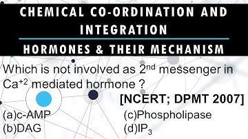 CHEMICAL COORDINATION AND INTEGRATION MCQ || HORMONES & THEIR MECHANISM || NEET MCQS || STUDE